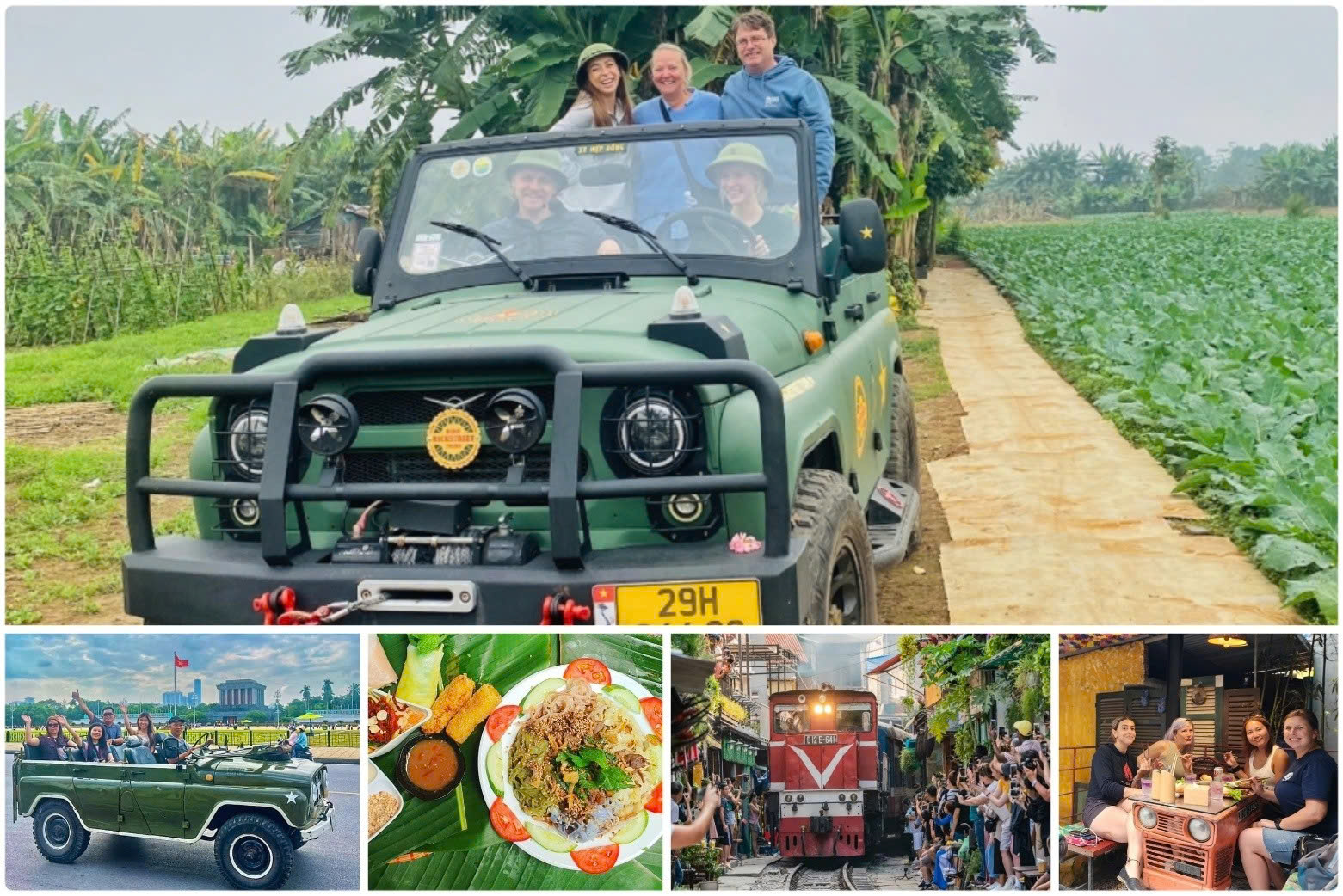 HALF DAY HANOI FOOD + CULTURE + SIGHTSEEING + FUN BY VIETNAM ARMY JEEP